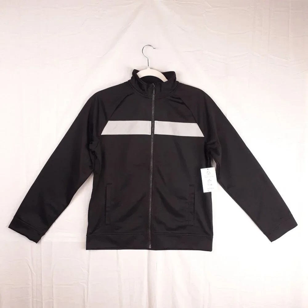 Athletic Works Boys Full-Zip Black Jacket With Reflective Stripe XL ,L - Picture 11 of 11